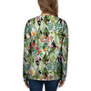 Tropical Bird Patchwork Print Women's Sweatshirt-grizzshop