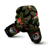 Tropical Black Hawaii Print Pattern Boxing Gloves-grizzshop