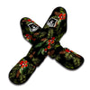 Tropical Black Hawaii Print Pattern Muay Thai Shin Guards-grizzshop