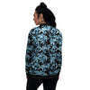 Tropical Blossom Blue Print Pattern Women's Bomber Jacket-grizzshop