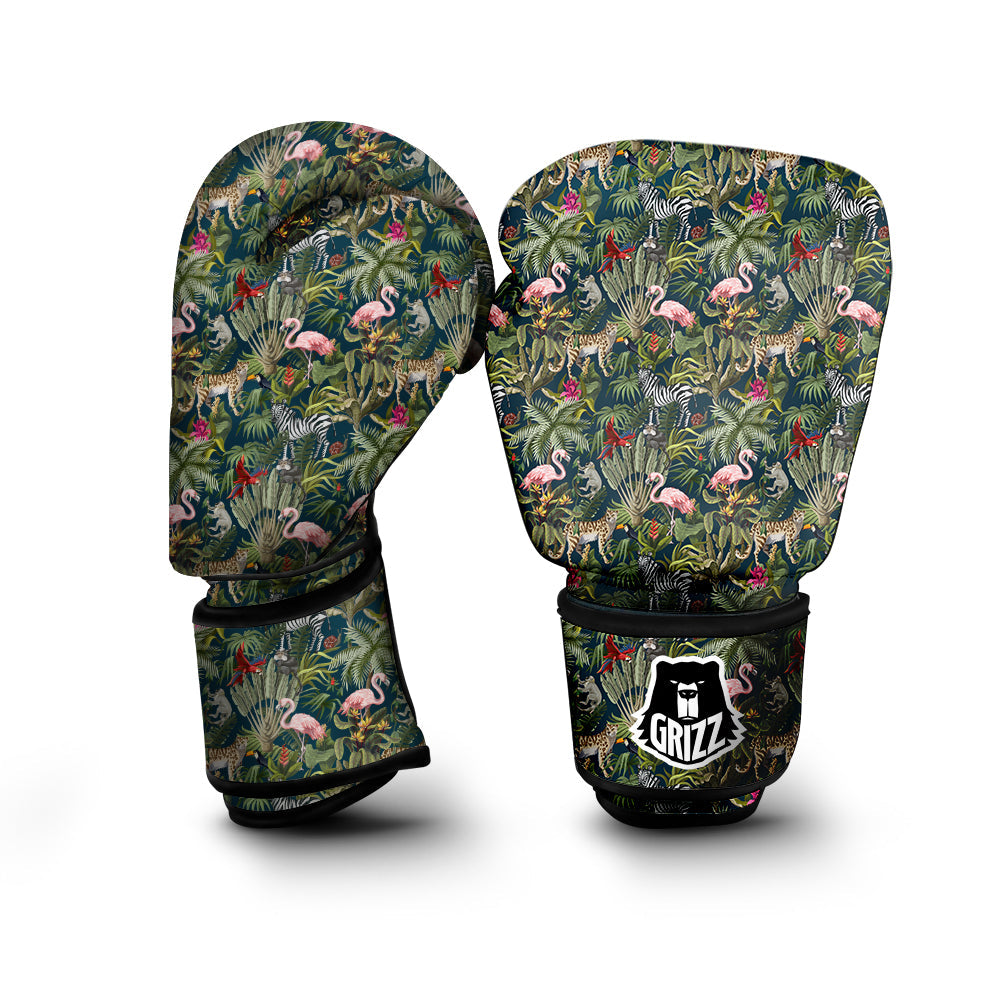 Tropical Cartoon Print Pattern Boxing Gloves-grizzshop