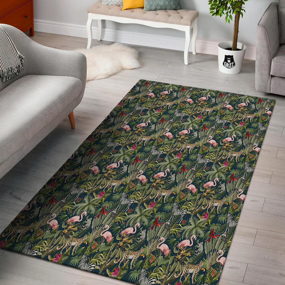 Tropical Cartoon Print Pattern Floor Mat-grizzshop