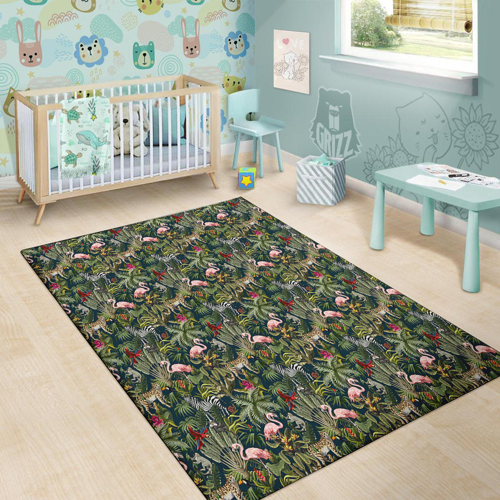 Tropical Cartoon Print Pattern Floor Mat-grizzshop