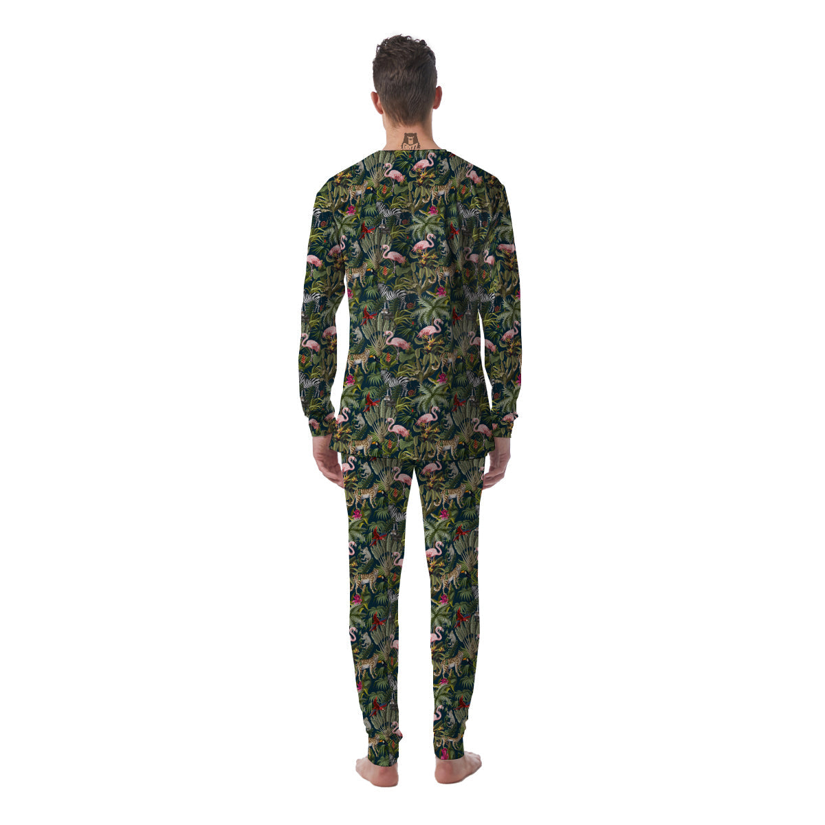 Tropical Cartoon Print Pattern Men's Pajamas-grizzshop