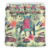 Tropical Elephant Print Duvet Cover Bedding Set-grizzshop