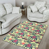 Tropical Elephant Print Floor Mat-grizzshop