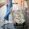 Tropical Elephant Print Luggage Cover Protector-grizzshop