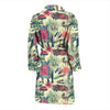 Tropical Elephant Print Men Long Robe-grizzshop