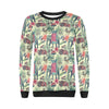 Tropical Elephant Print Women Crewneck Sweatshirt-grizzshop