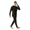 Tropical Embroidery Print Pattern Men's Pajamas-grizzshop