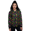 Tropical Embroidery Print Pattern Women's Bomber Jacket-grizzshop