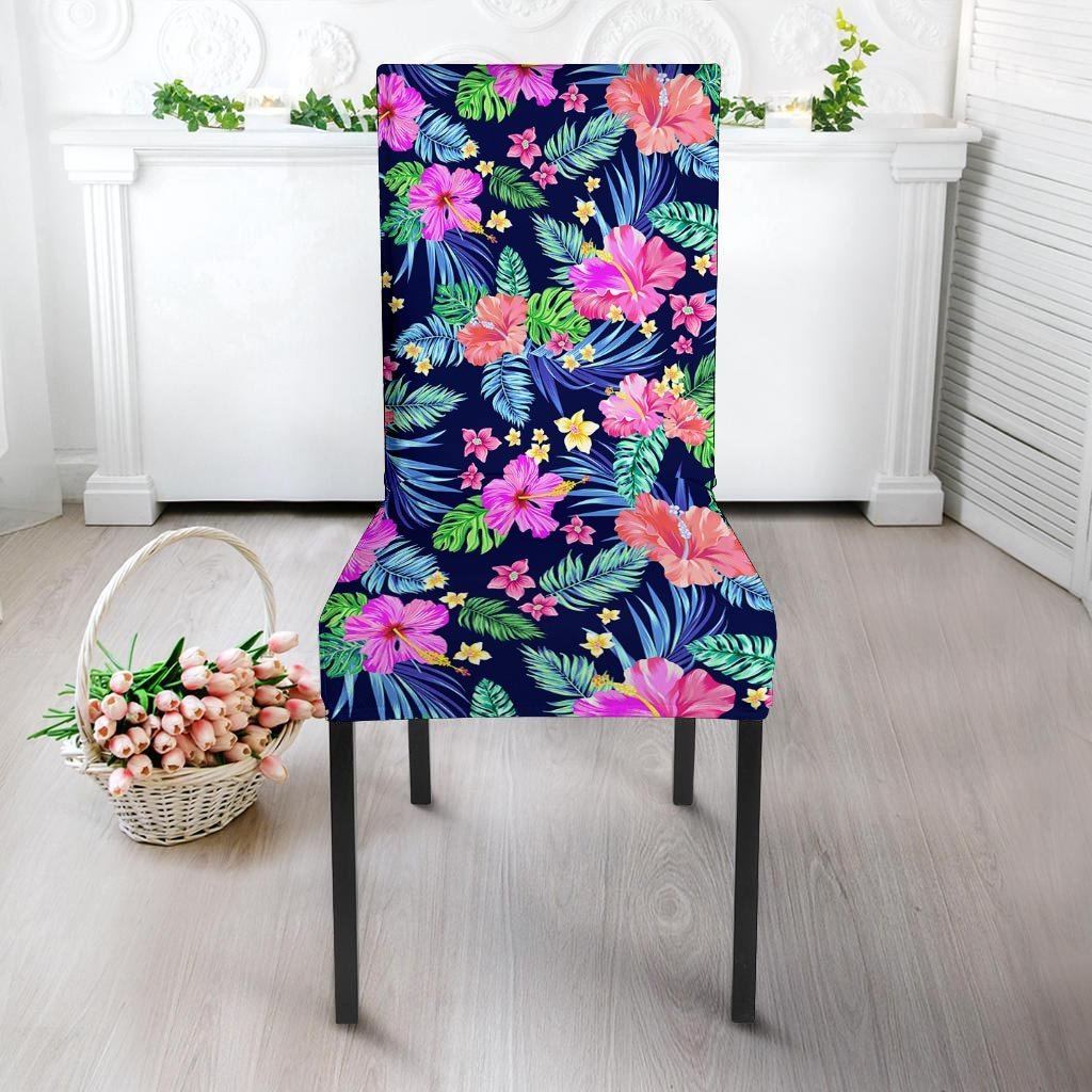 Tropical Exotic Flowers Hibiscus Hawaiian Print Chair Cover-grizzshop