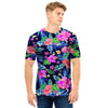 Tropical Exotic Flowers Hibiscus Hawaiian Print Men T Shirt-grizzshop