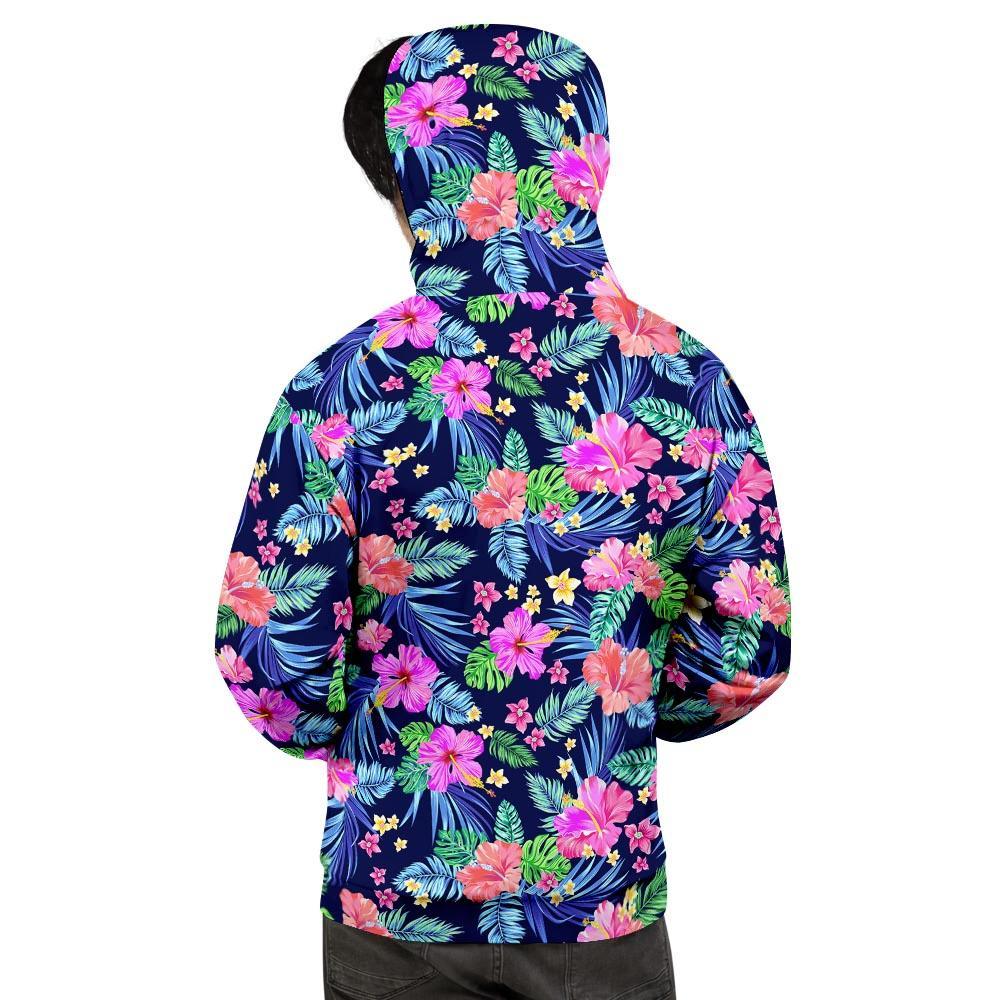 Tropical Exotic Flowers Hibiscus Hawaiian Print Men's Hoodie-grizzshop