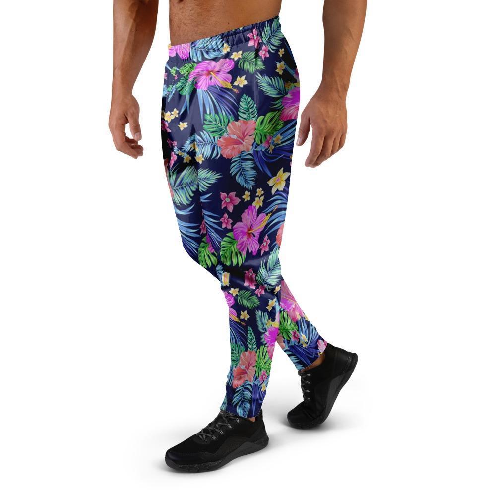 Tropical Exotic Flowers Hibiscus Hawaiian Print Men's Joggers-grizzshop