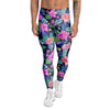 Tropical Exotic Flowers Hibiscus Hawaiian Print Men's Leggings-grizzshop