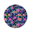 Tropical Exotic Flowers Hibiscus Hawaiian Print Round Rug-grizzshop