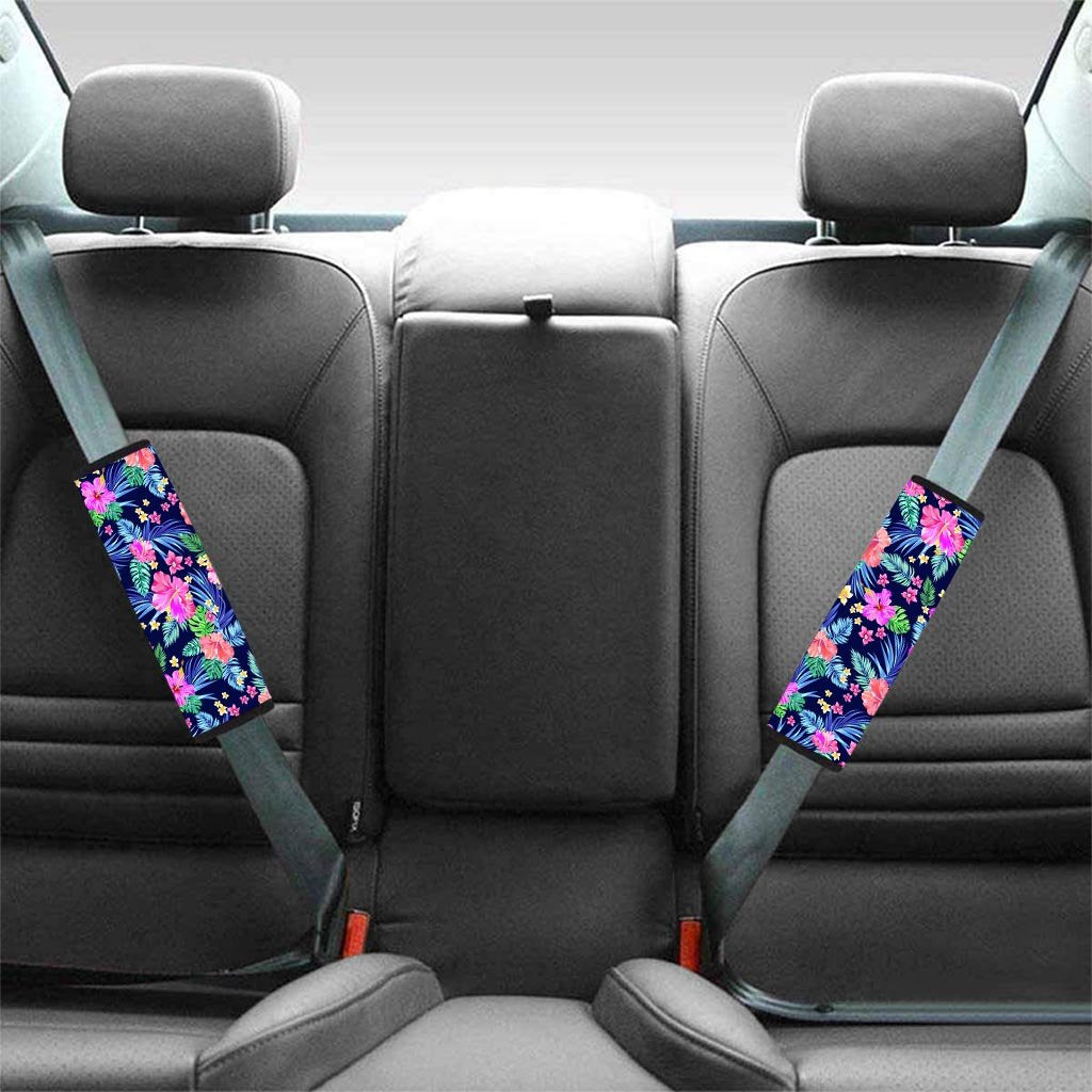 Tropical Exotic Flowers Hibiscus Hawaiian Print Seat Belt Cover-grizzshop