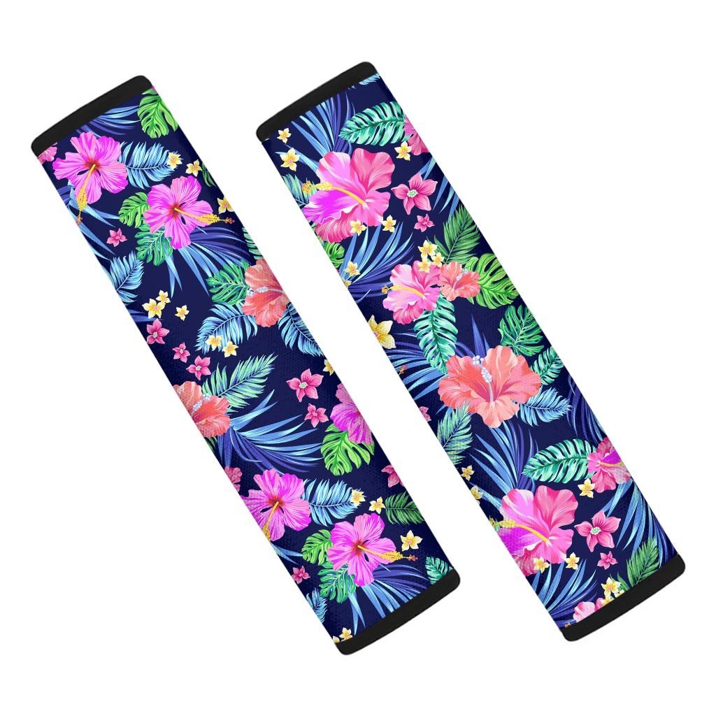 Tropical Exotic Flowers Hibiscus Hawaiian Print Seat Belt Cover-grizzshop