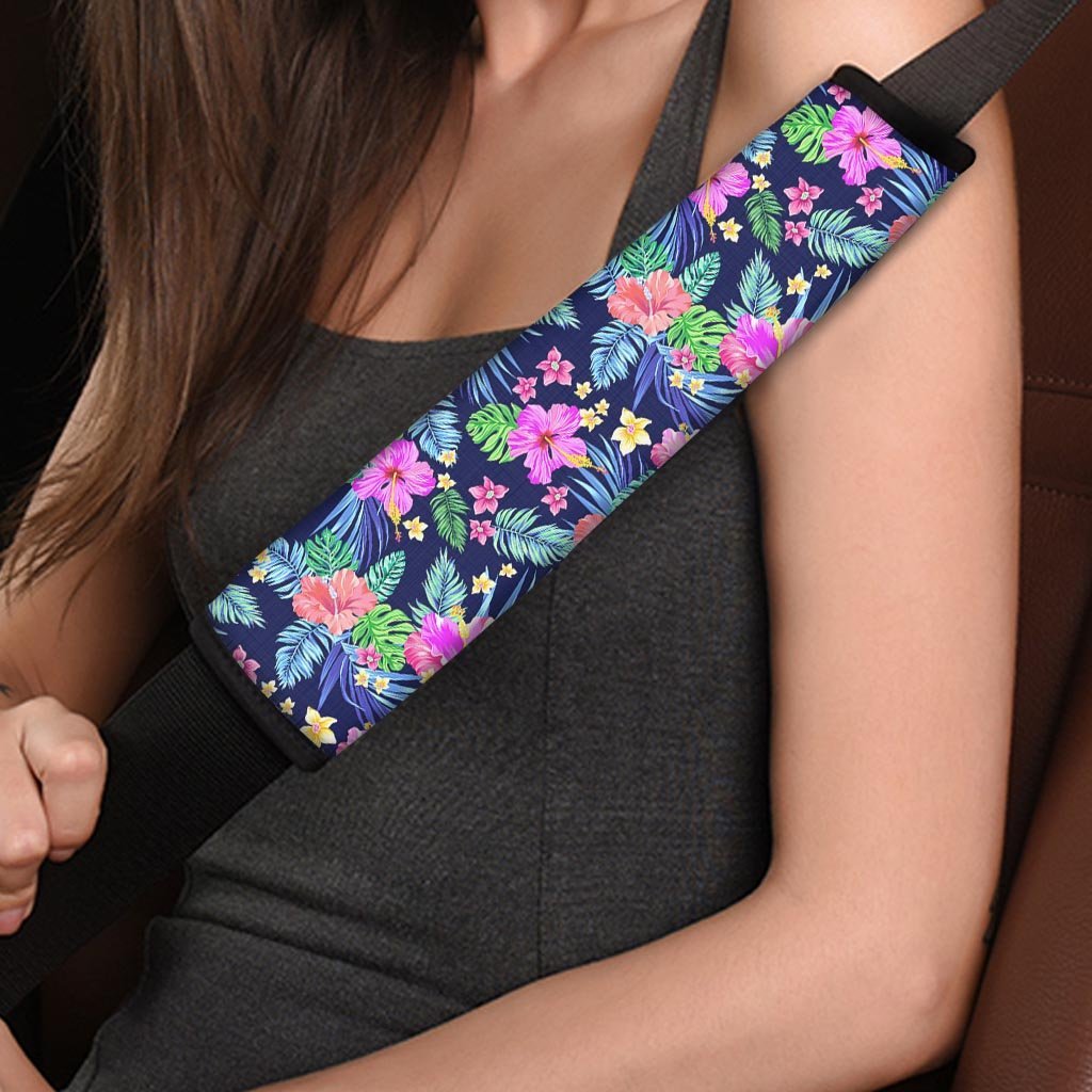 Tropical Exotic Flowers Hibiscus Hawaiian Print Seat Belt Cover-grizzshop