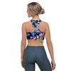 Tropical Exotic Flowers Hibiscus Hawaiian Print Sports Bra-grizzshop