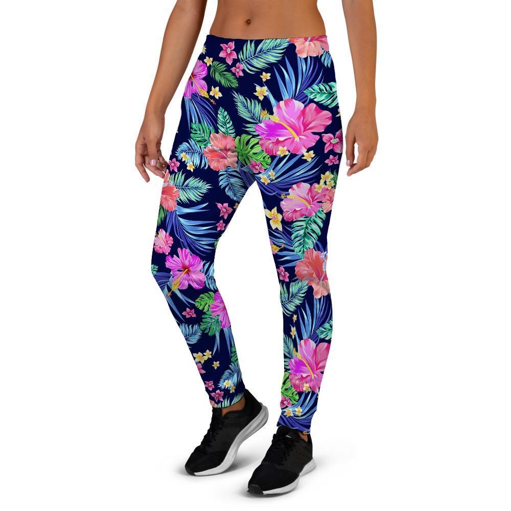 Tropical Exotic Flowers Hibiscus Hawaiian Print Women's Joggers-grizzshop