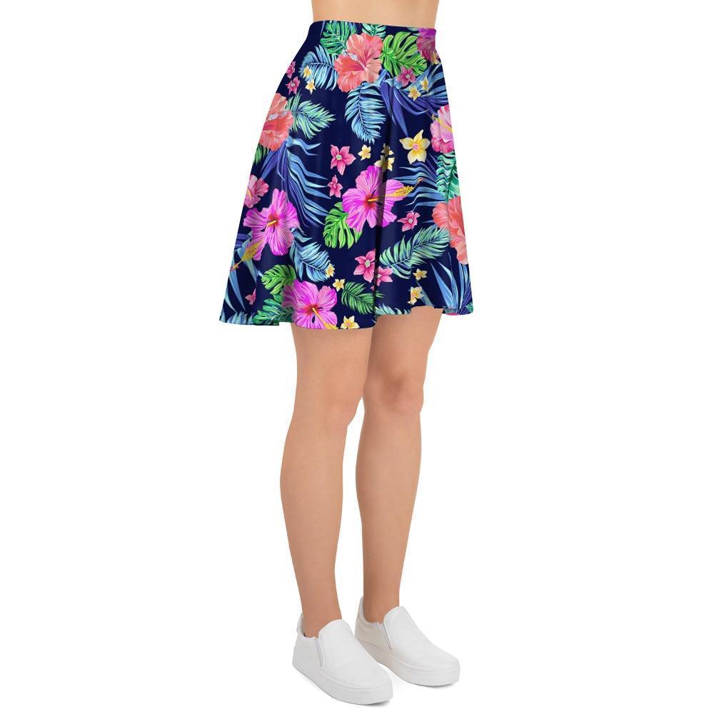 Tropical Exotic Flowers Hibiscus Hawaiian Print Women's Skirt-grizzshop