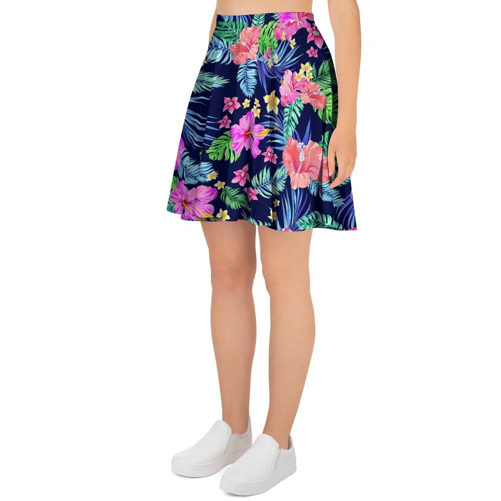 Tropical Exotic Flowers Hibiscus Hawaiian Print Women's Skirt-grizzshop