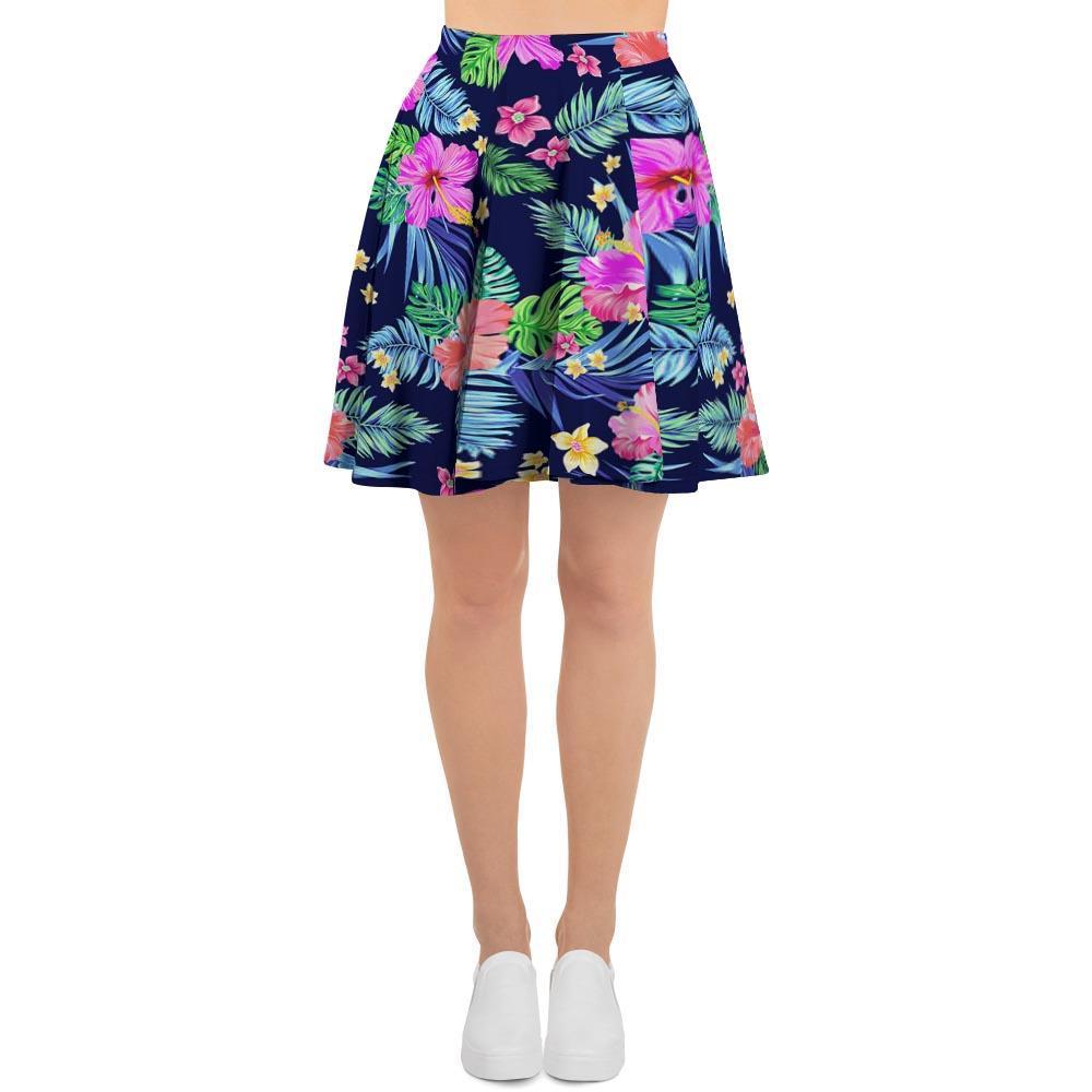 Tropical Exotic Flowers Hibiscus Hawaiian Print Women's Skirt-grizzshop