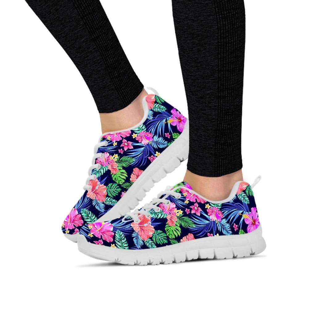 Tropical Exotic Flowers Hibiscus Hawaiian Print Women's Sneakers-grizzshop