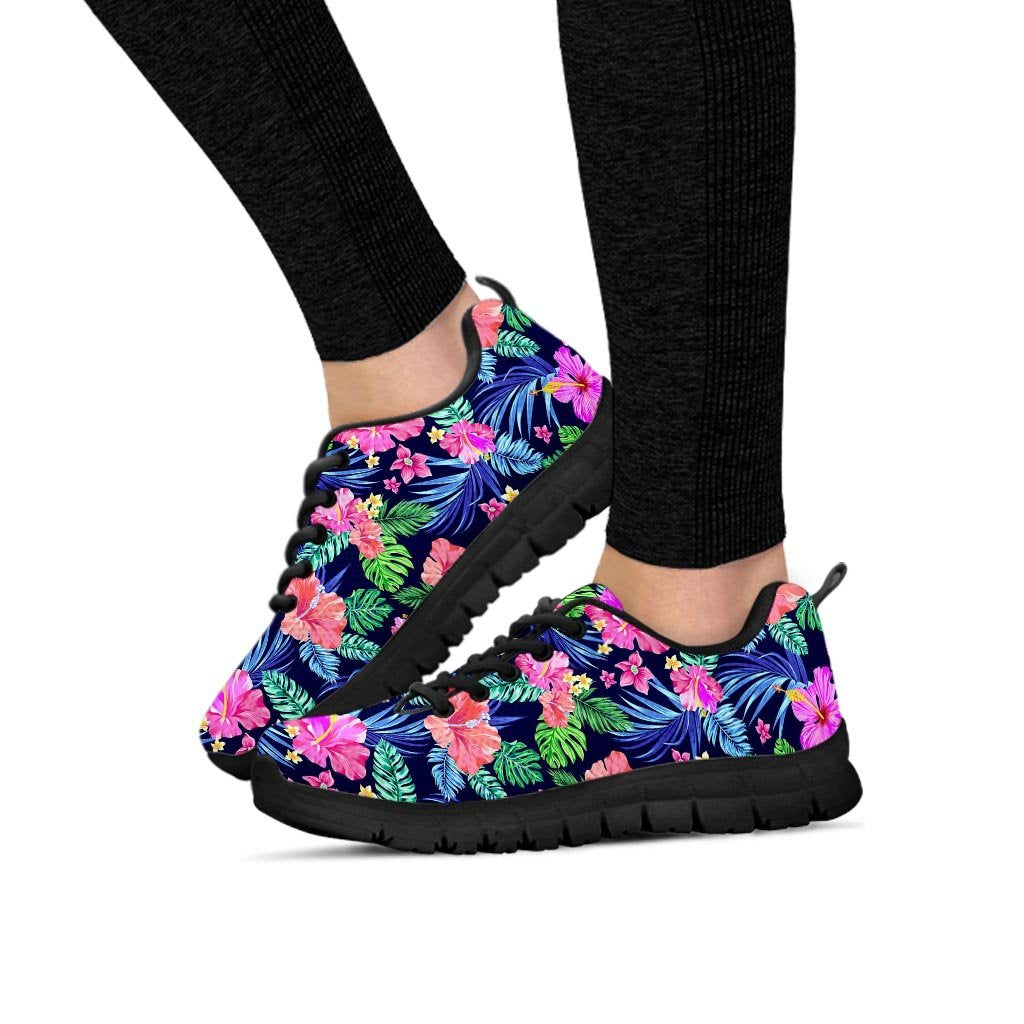 Tropical Exotic Flowers Hibiscus Hawaiian Print Women's Sneakers-grizzshop