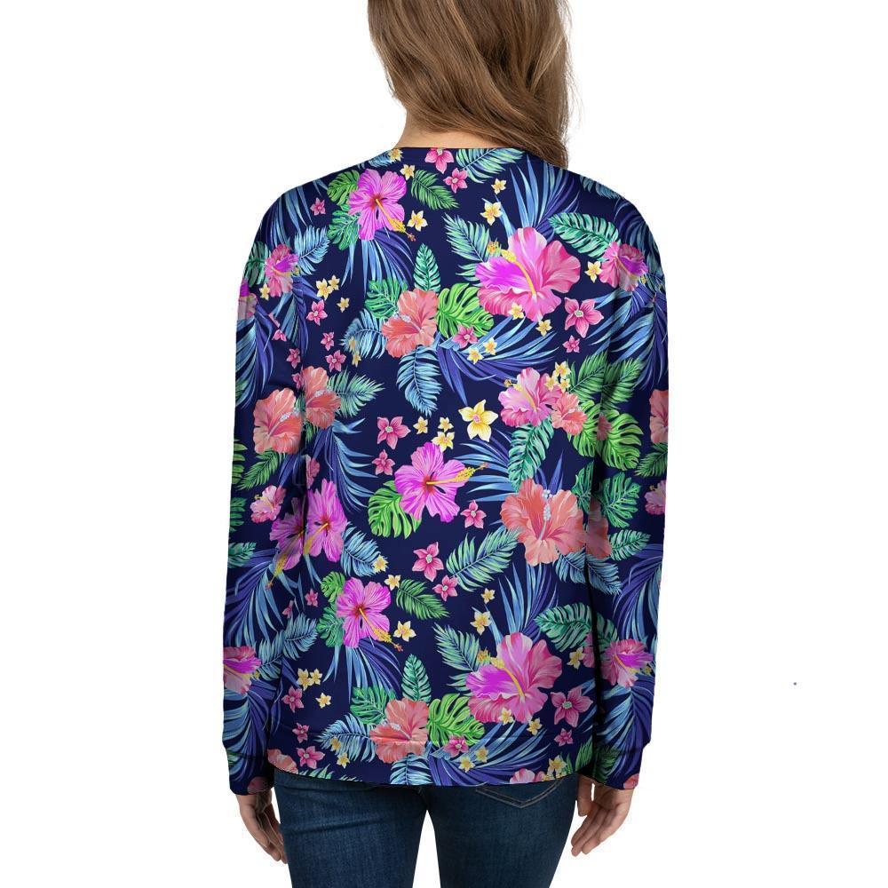 Tropical Exotic Flowers Hibiscus Hawaiian Print Women's Sweatshirt-grizzshop