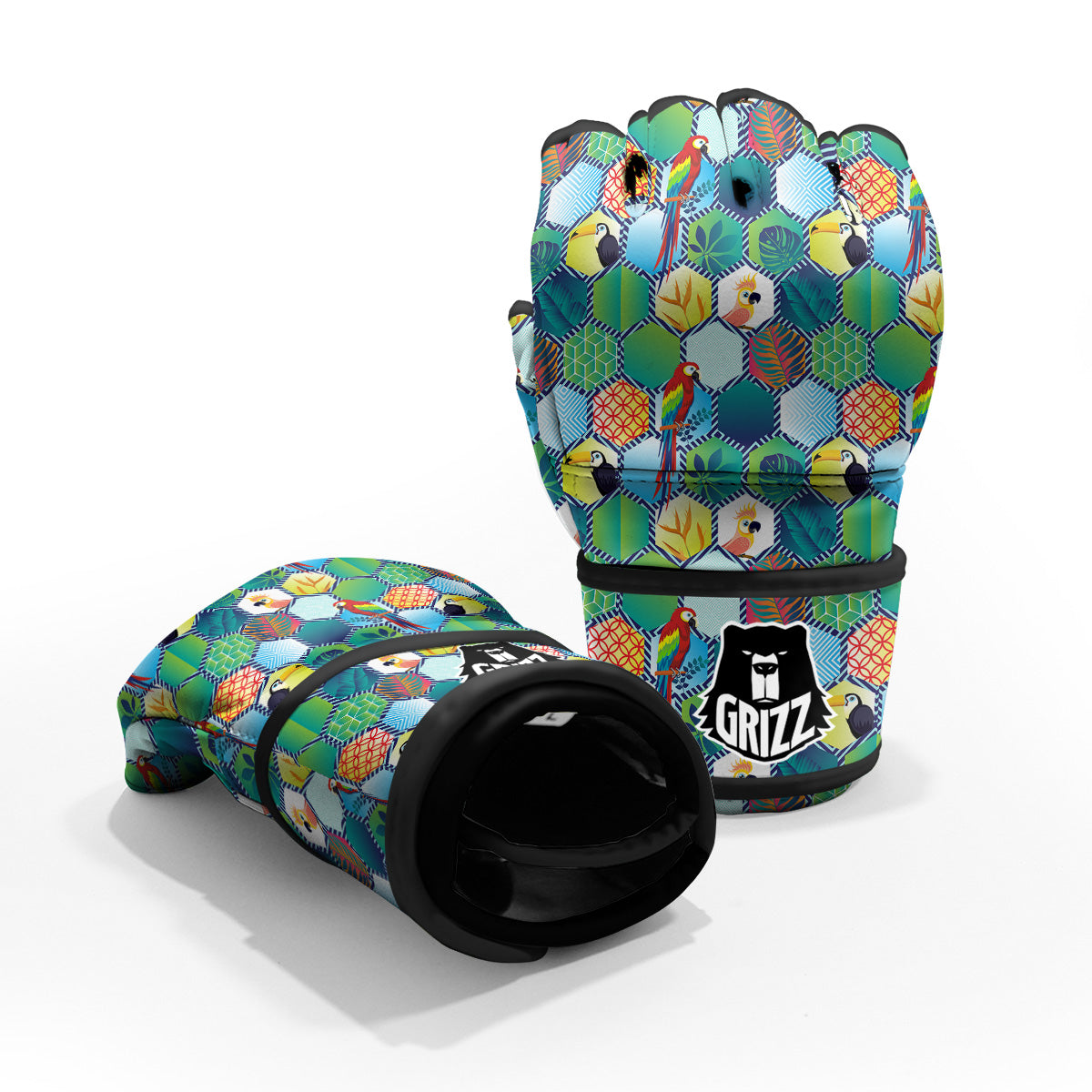 Tropical Exotic Hawaii Art Print Pattern MMA Gloves-grizzshop