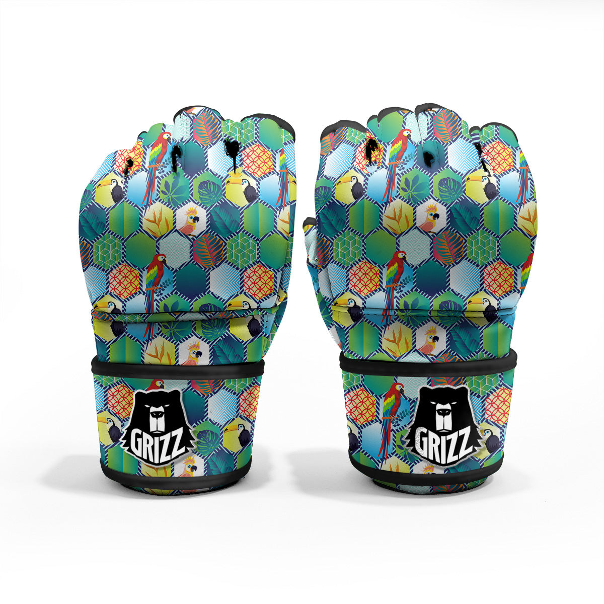 Tropical Exotic Hawaii Art Print Pattern MMA Gloves-grizzshop