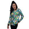 Tropical Exotic Hawaii Art Print Pattern Women's Bomber Jacket-grizzshop