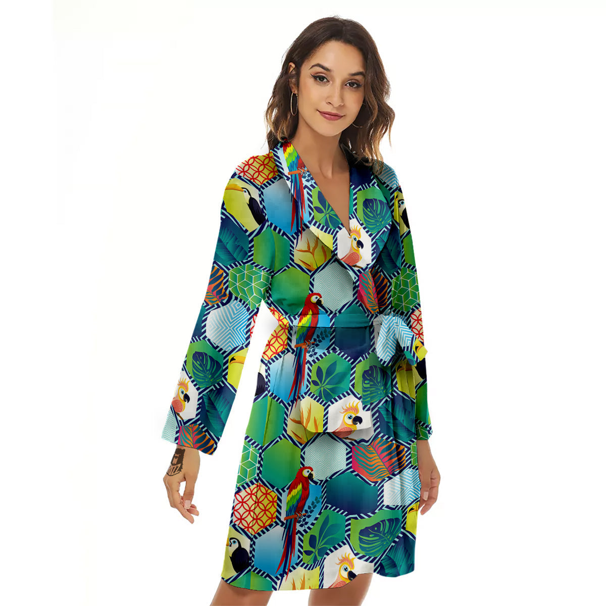 Tropical Exotic Hawaii Art Print Pattern Women's Robe-grizzshop
