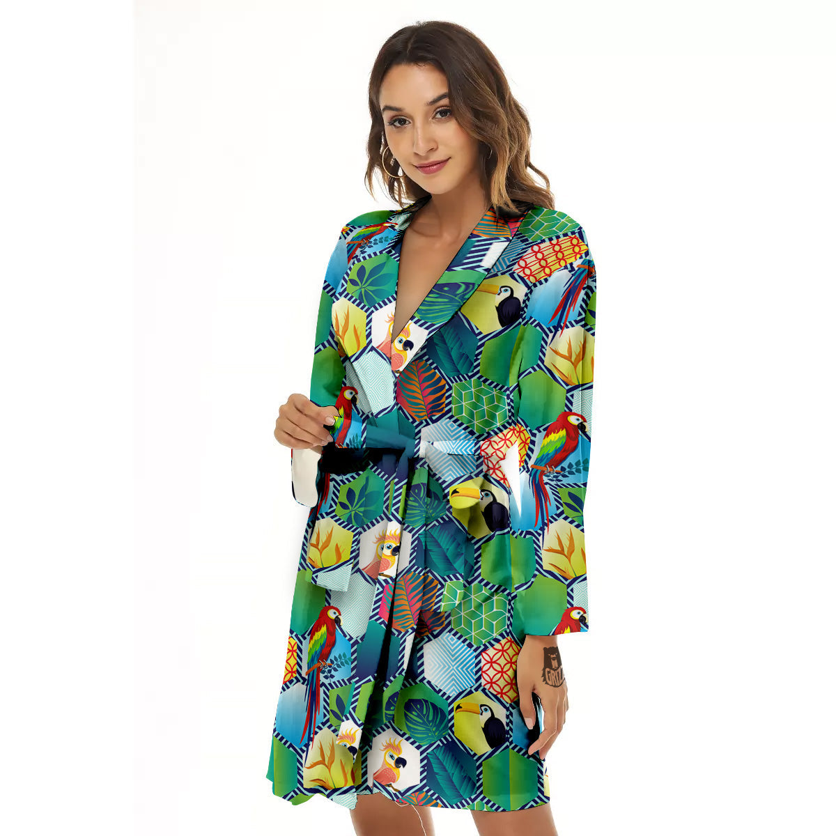 Tropical Exotic Hawaii Art Print Pattern Women's Robe-grizzshop