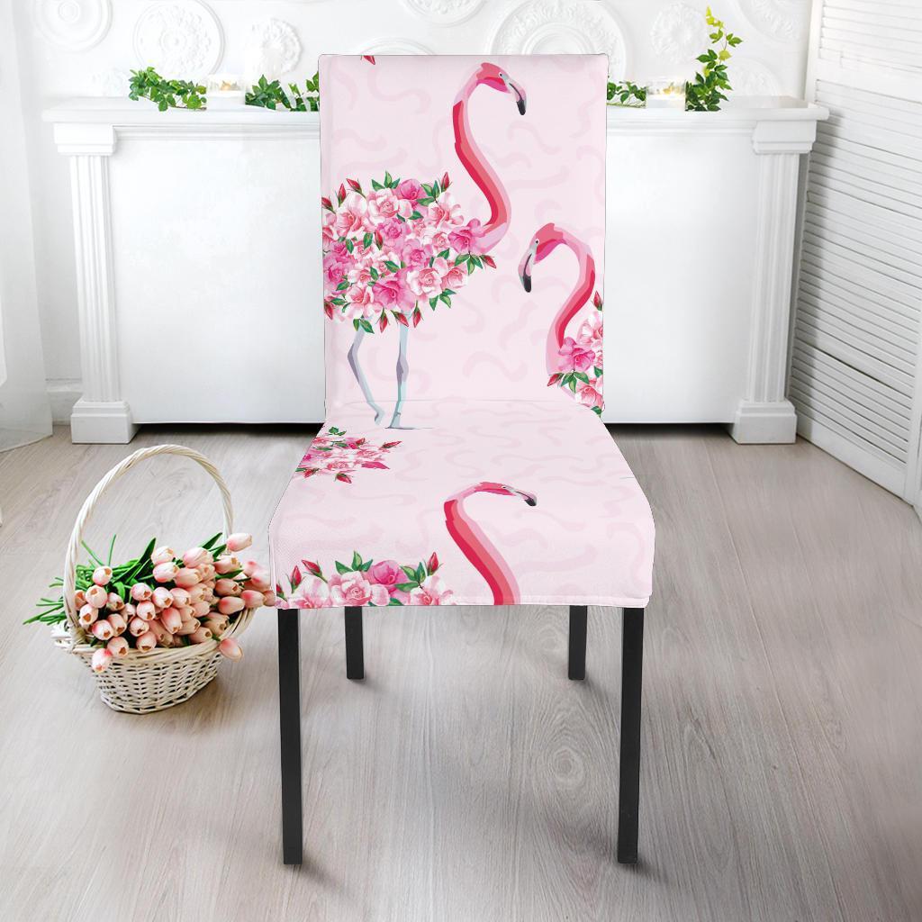 Tropical Flamingo Hawaiian Floral Pattern Print Chair Cover-grizzshop