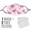 Tropical Flamingo Hawaiian Floral Pattern Print Face Mask-grizzshop