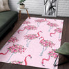 Tropical Flamingo Hawaiian Floral Pattern Print Floor Mat-grizzshop