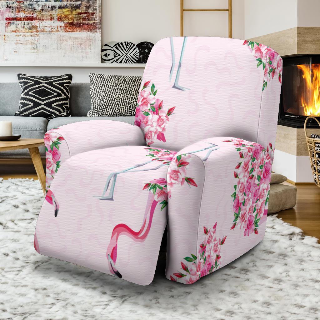 Tropical Flamingo Hawaiian Floral Pattern Print Recliner Cover-grizzshop