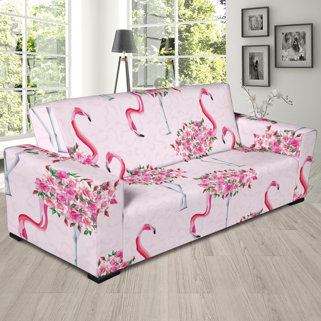 Tropical Flamingo Hawaiian Floral Pattern Print Sofa Covers-grizzshop