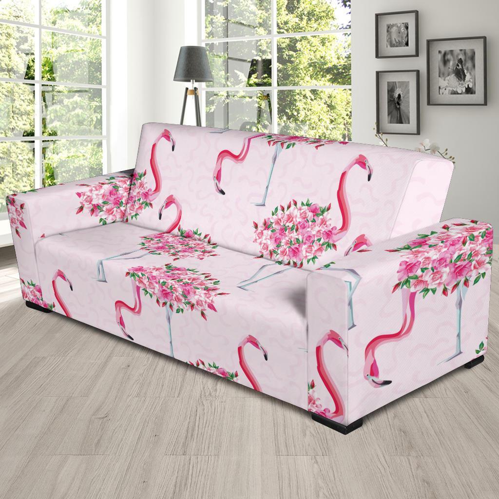 Tropical Flamingo Hawaiian Floral Pattern Print Sofa Covers-grizzshop