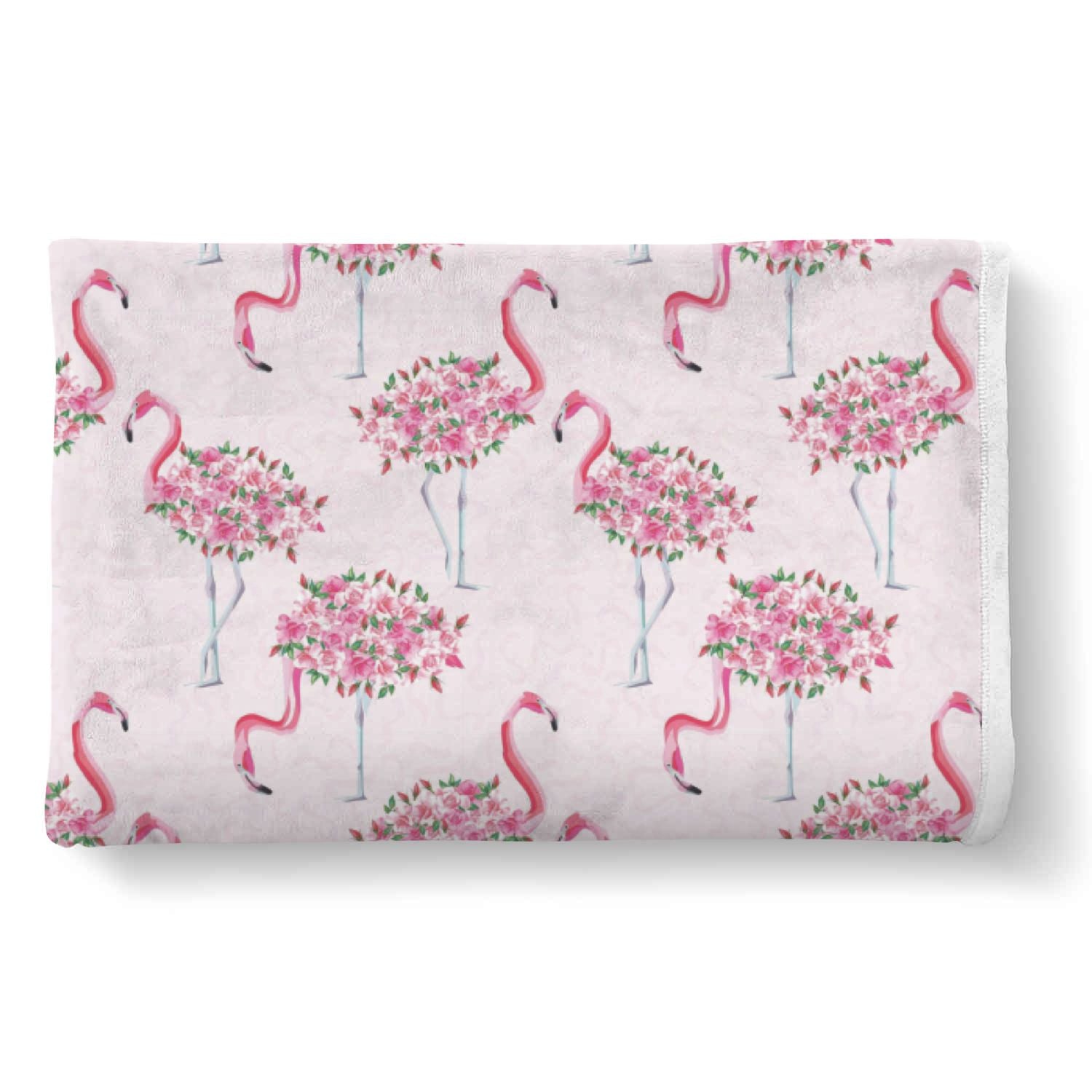 Tropical Flamingo Hawaiian Floral Pattern Print Throw Blanket-grizzshop