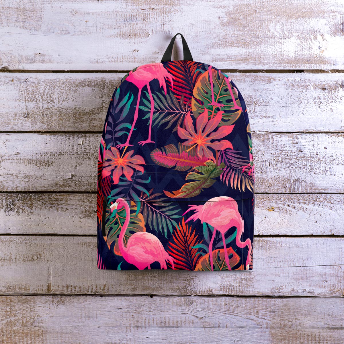 Tropical Flamingo Hawaiian Print Backpack-grizzshop