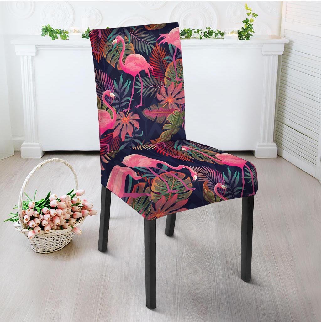 Tropical Flamingo Hawaiian Print Chair Cover-grizzshop