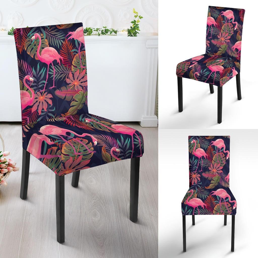 Tropical Flamingo Hawaiian Print Chair Cover-grizzshop