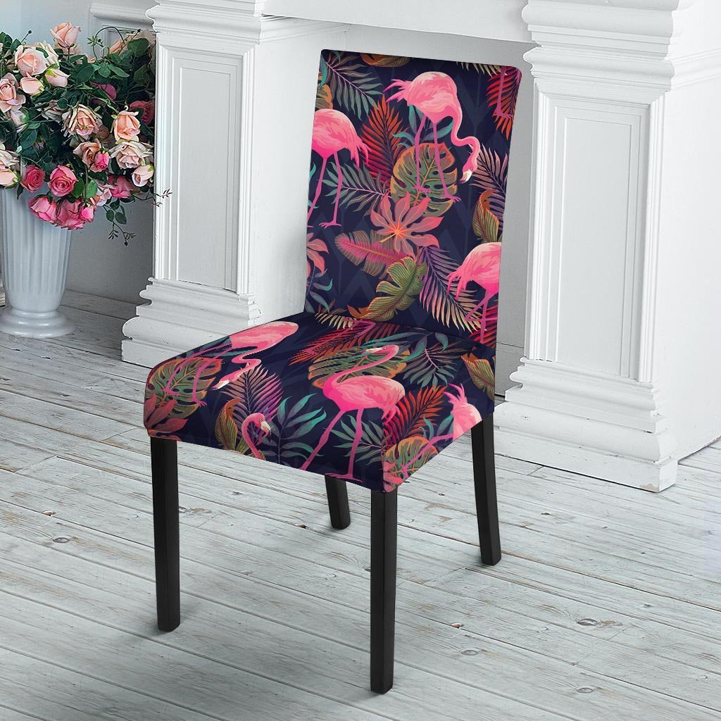 Tropical Flamingo Hawaiian Print Chair Cover-grizzshop