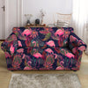 Tropical Flamingo Hawaiian Print Loveseat Cover-grizzshop