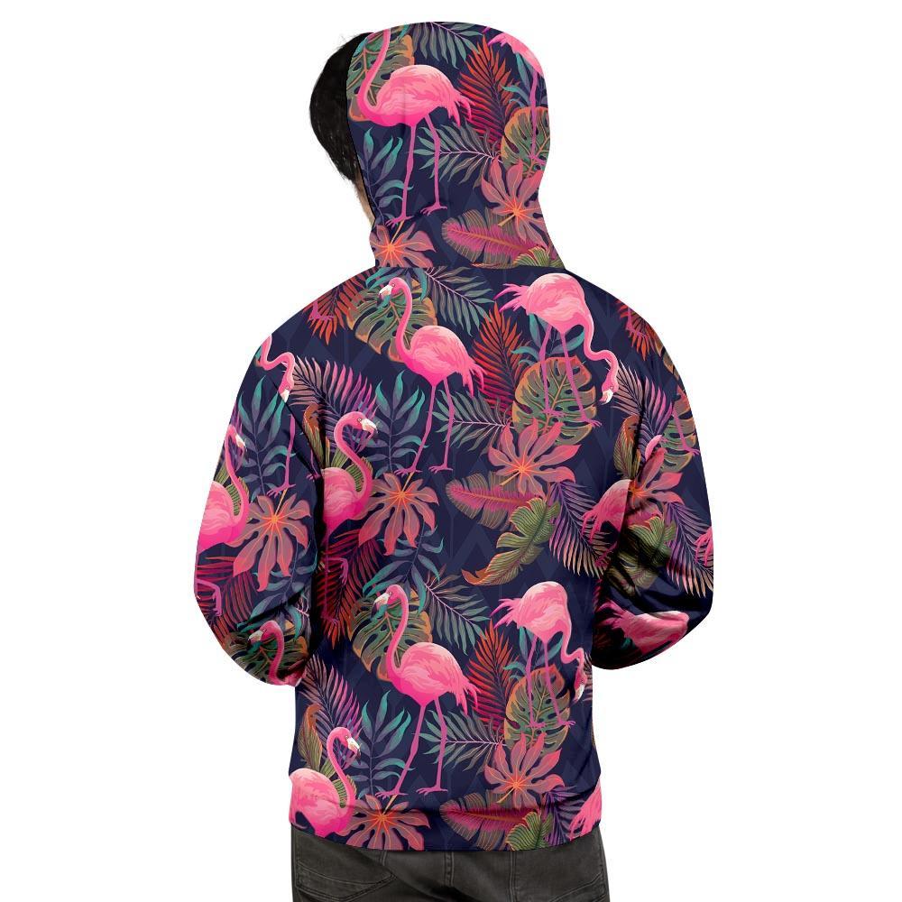 Tropical Flamingo Hawaiian Print Men's Hoodie-grizzshop